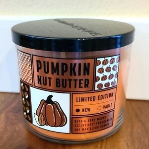 PUMPKIN NUT BUTTER 3 Wick Candle Bath & Body Works